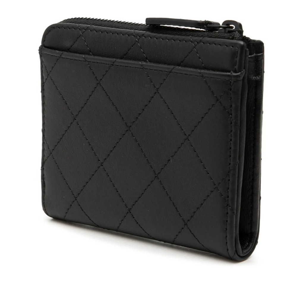 CHANEL Black Leather Logo Wallet - Picture 2 of 7